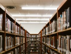 shallow focus photography of bookshelfs